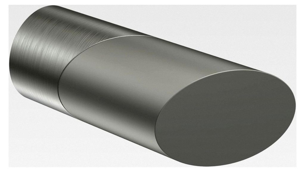 Endstücke aus Metall in Edelstahl-Optik (Bicolor) für Gardinenstangen 20 mm Ø (2 Stück)