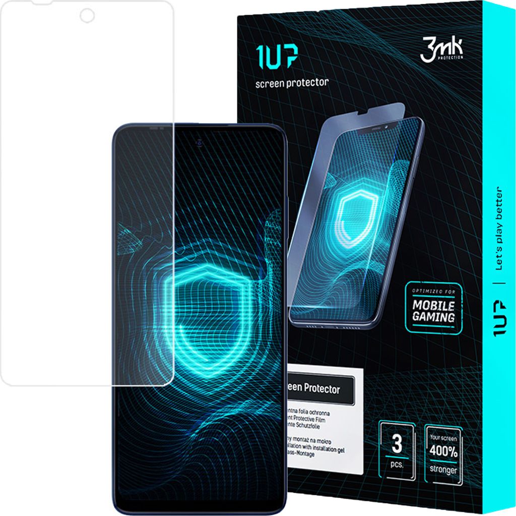 3mk Display Schutzfolie 1UP für Motorola Edge 2021 transparent Gaming (3 Stück)