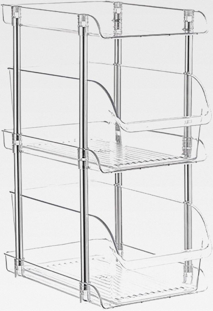 Spülbecken Organizer, 3-stöckiger Unter Waschbecken Regal,Clear Badezimmer Pull Out Organizer,Multifunktionale Spülschrank,gewürzregal ausziehb...