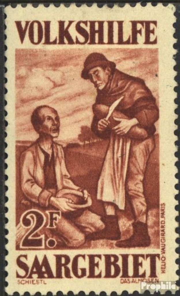Briefmarken Saarland 1928 Mi 132 postfrisch Volkshilfe: Gemälde (I)