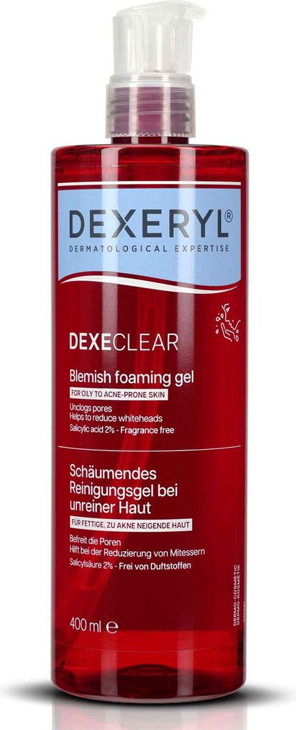 Dexeryl Dexeclear Reinig.Gel schäum.unreine Haut 400 ml