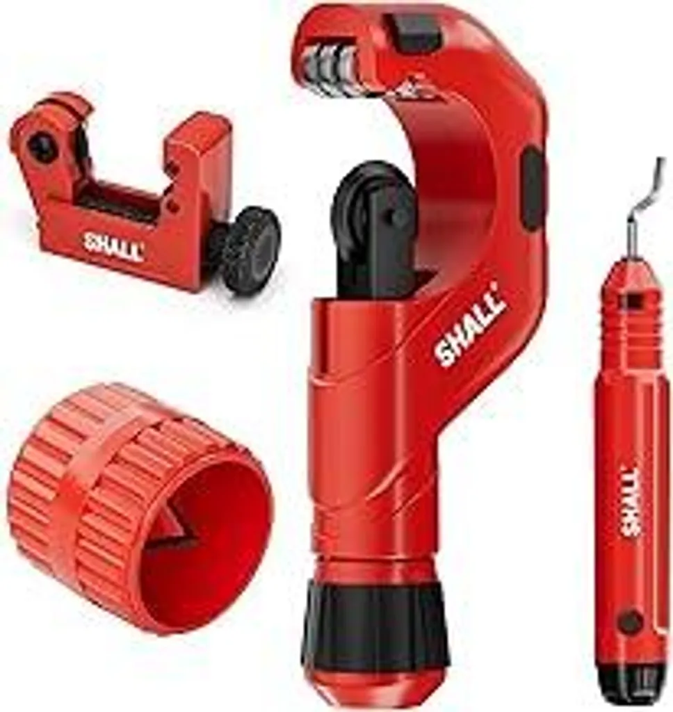 SHALL Kit Tagliatubi 4 Pezzi: Taglio Facile per Tubi Rame e PVC