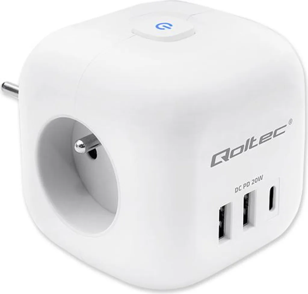 Multiprise Cube USB 6-en-1 pour Éviter les Prises Bloquées au Bureau