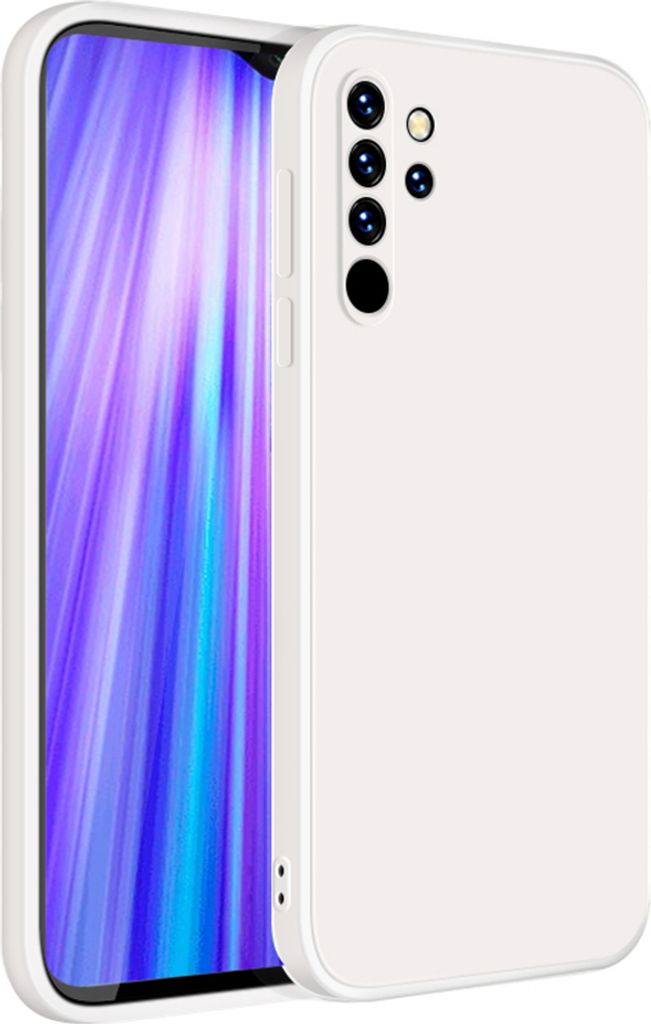 Redmi Note 8 Pro Hülle, LaimTop Slim Liquid Silikon Gel Gummi Schutzhülle für Xiaomi Redmi Note 8 Pro Weiß