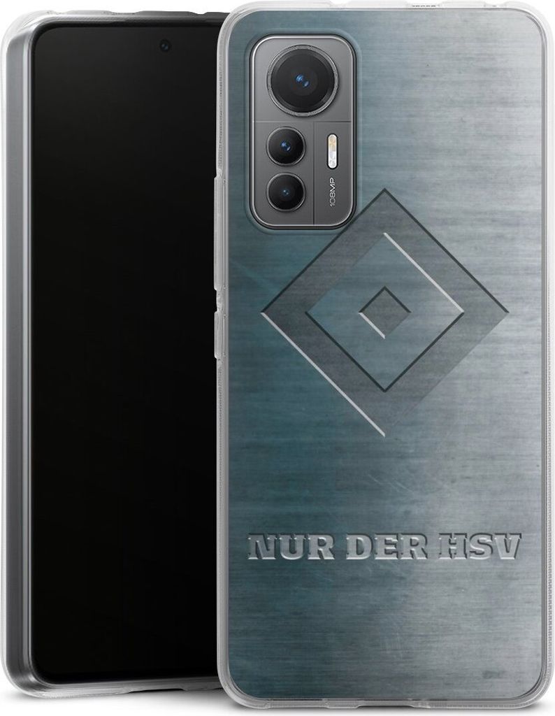 DeinDesign Handyhülle für Xiaomi 12 Lite 5G Silikon Hülle Case Smartphone Schutzhülle HSV Hamburger SV Metallic Look