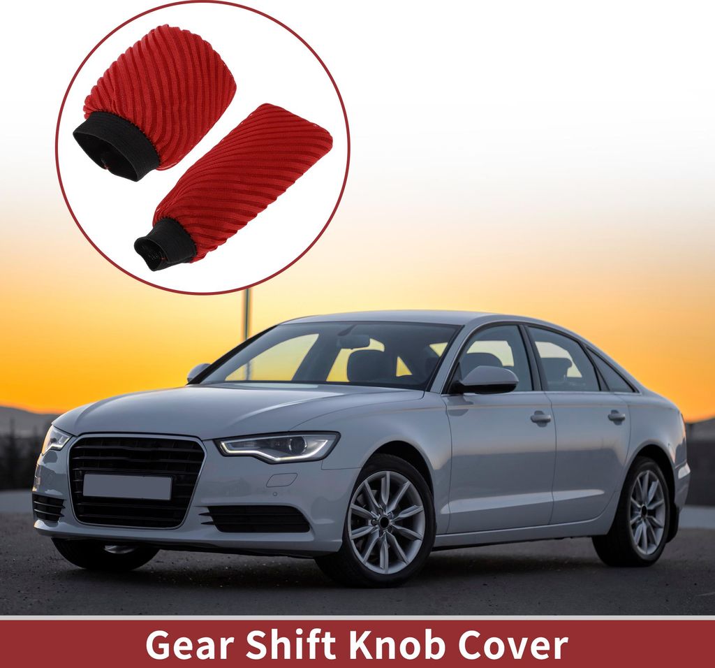 Universeller Auto-Schaltknauf-Schutz Handbremse/Schaltknauf-Abdeckung Polyester Rot