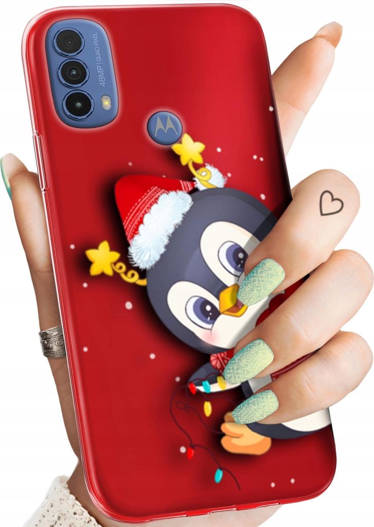 BEDRUCKTE HÜLLEN für MOTOROLA MOTO E30 / E40 HANDYHÜLLEN HANDY SCHUTZ HÜLLE CASE SILIKON MUSTER WEIHNACHTEN SANTA CLAUS CHRISTMAS