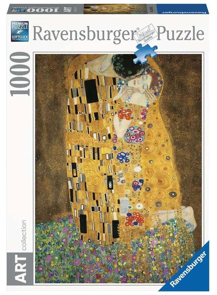 RAVENSBURGER Puzzel: Kunstcollectie - Een kus, met 1000 Productafbeelding 