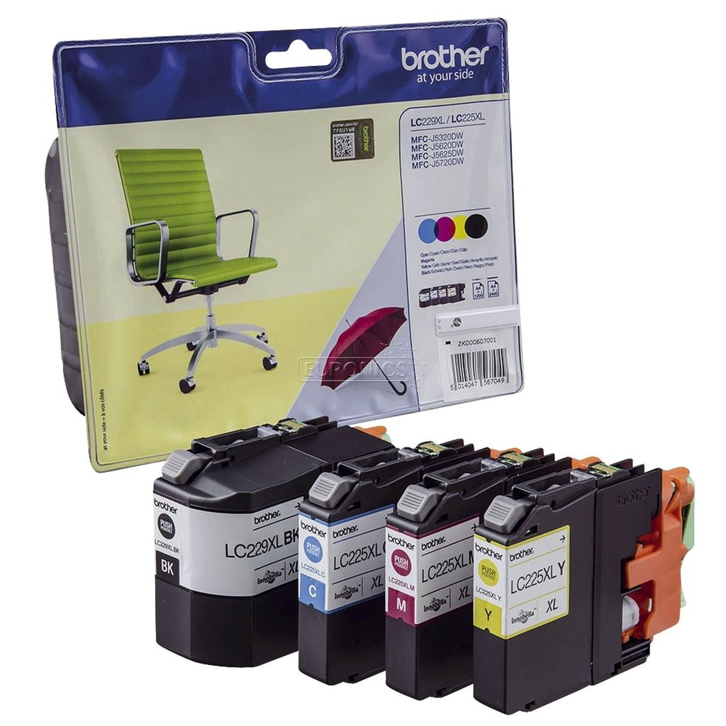 Brother LC229XL Value-Pack - pack de 4 - noir, jaune, cyan, Image du produit 