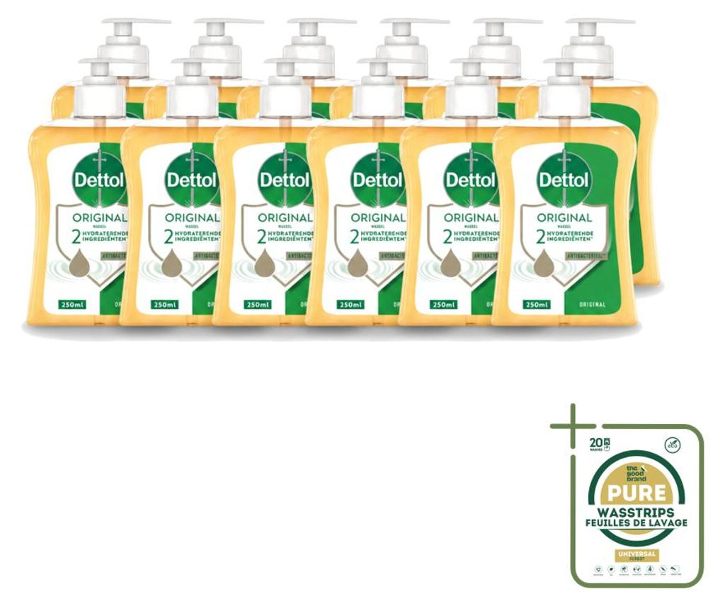 12 x Dettol antibacteriële handzeep, originele geur - 250 Productafbeelding 