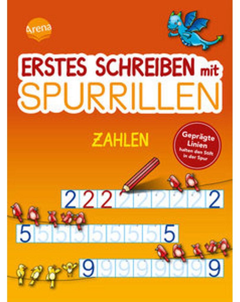 Erstes Schreiben mit Spurrillen. Zahlen