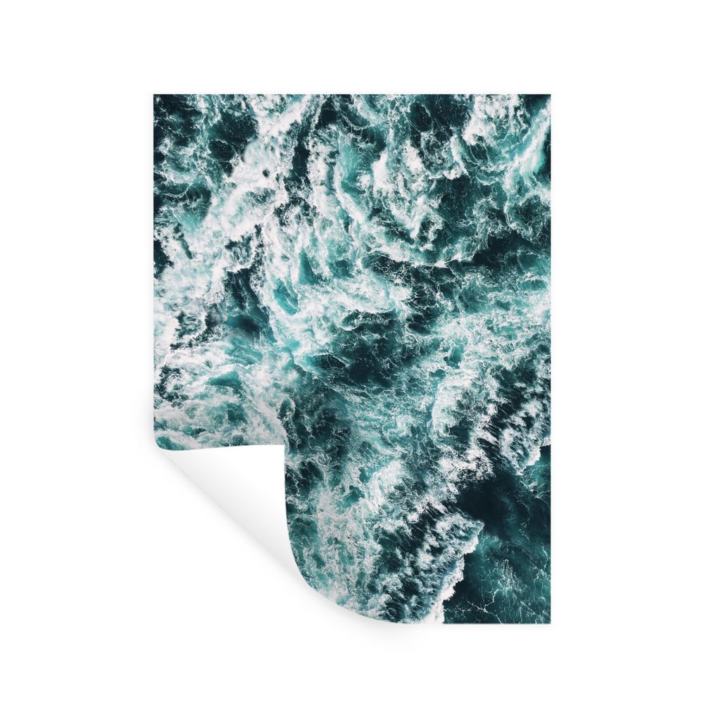 MuchoWow Wandtattoo Wandsticker Wandaufkleber Meer - Blau - Natur - Wasser 60x80 cm Selbstklebend und Repositionierbar - Repositionierbar - Wasse...