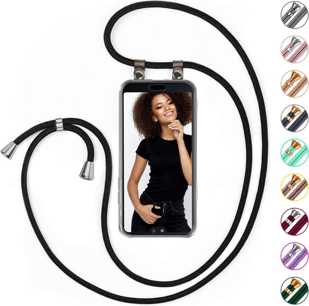 UMHÄNGEHÜLLE + KORDEL für Huawei P20, Farbe:Hellgrau