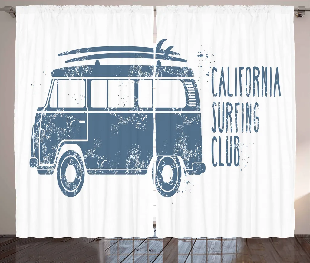 ABAKUHAUS RV Tenda rustica, classico del California Surfing Club, tenda universale per soggiorno con passanti e ganci, 280 x 175 cm, blu-grigio