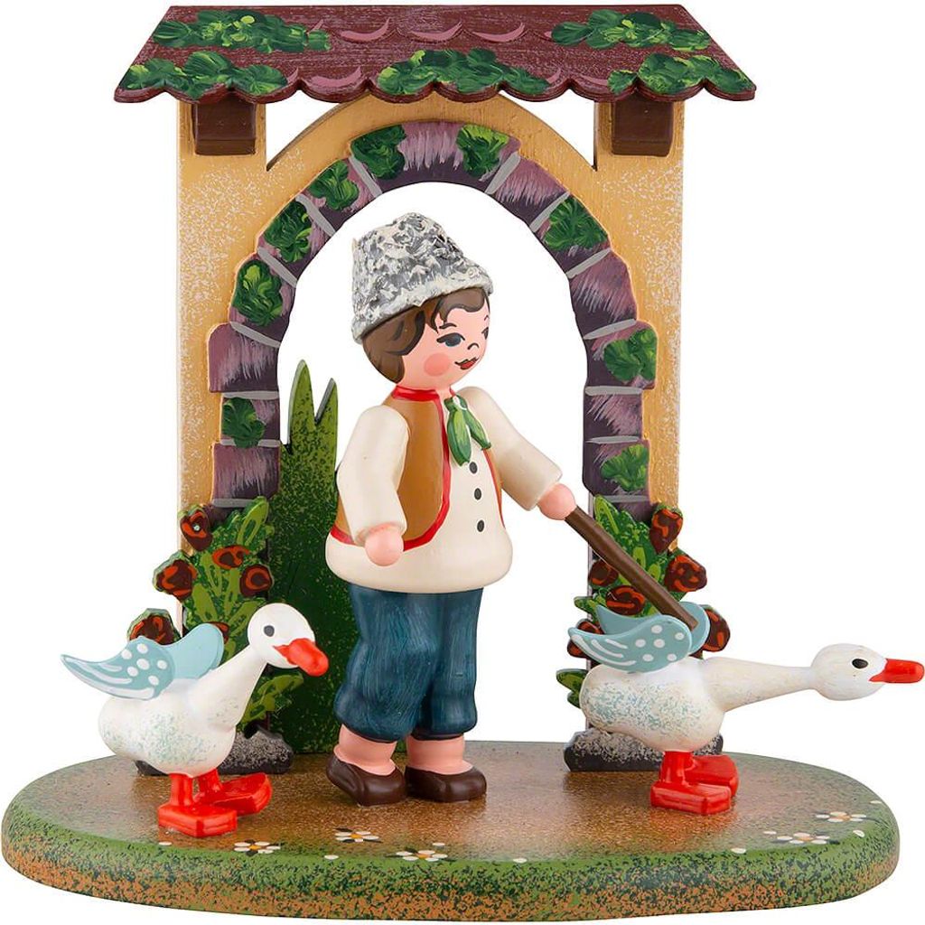 Landidyll Gänsehirte (11cm) von Hubrig Volkskunst