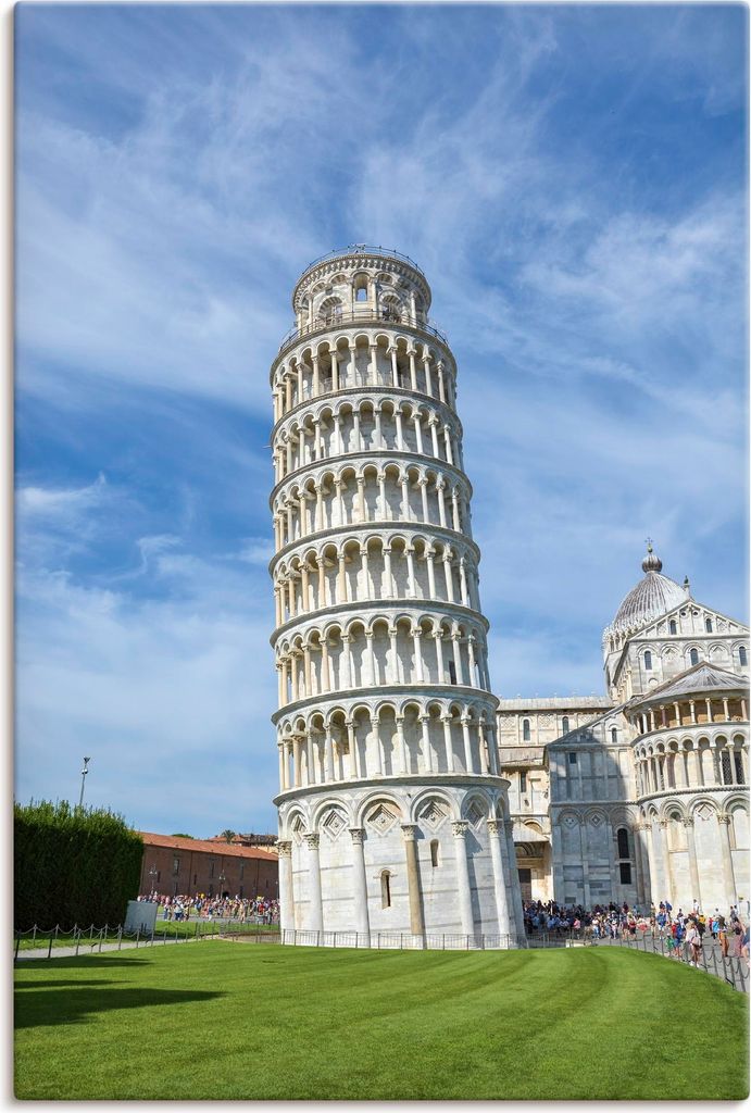 ARTland Leinwandbild Der schiefe Turm von Pisa in Italien Größe: 20x30 cm