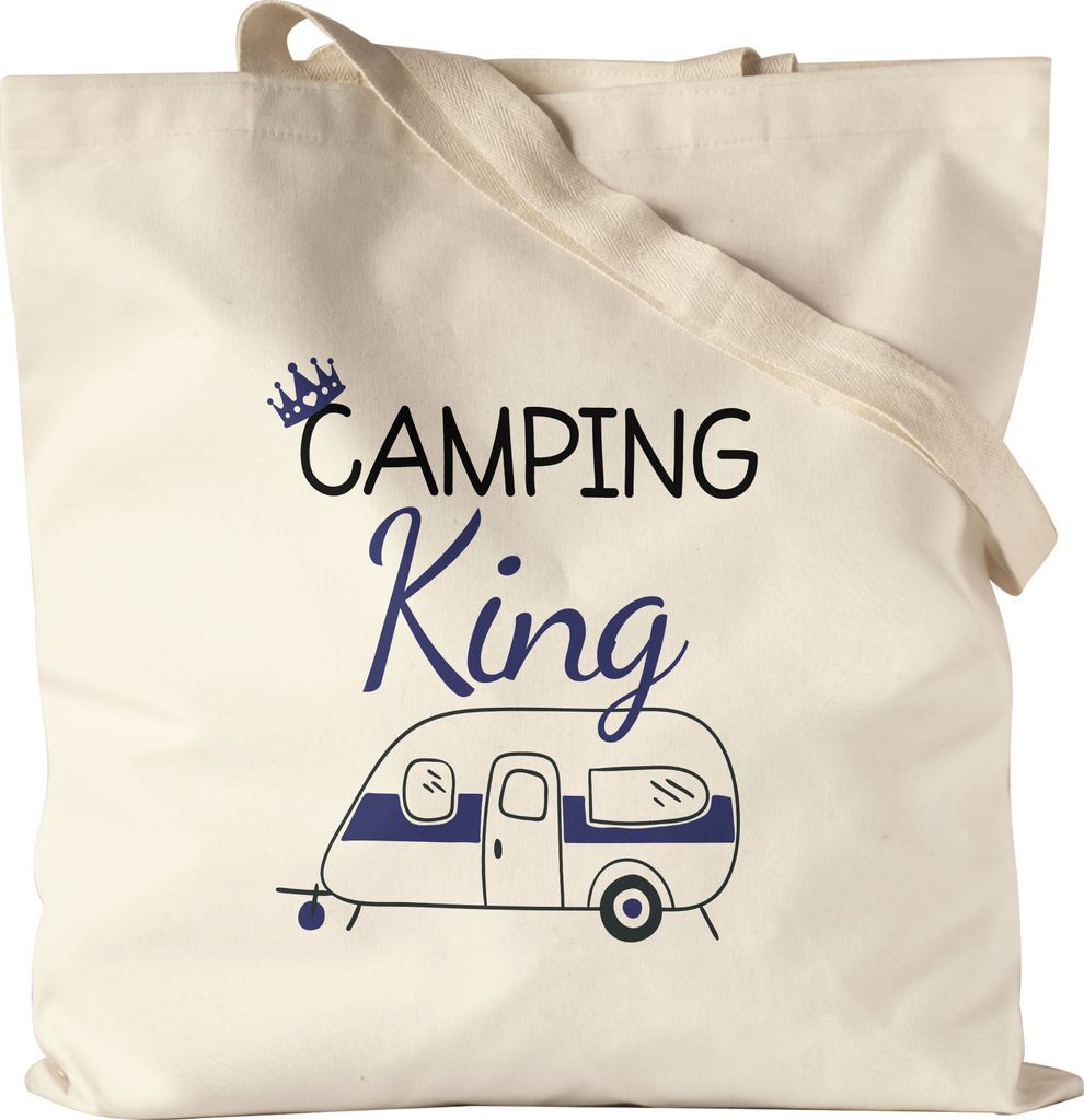 Camping King Jutebeutel Stoffbeutel Canvas Wohnwagen Fans Geschenkidee Für Camper Camping-Platz