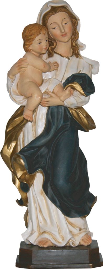 FADEDA Weidener Madonna BL/W / Höhe:27 cm / handbemalt / detailgetreue Krippen Figuren - Weihnachten Tisch Dekoration Krippe Zubehör