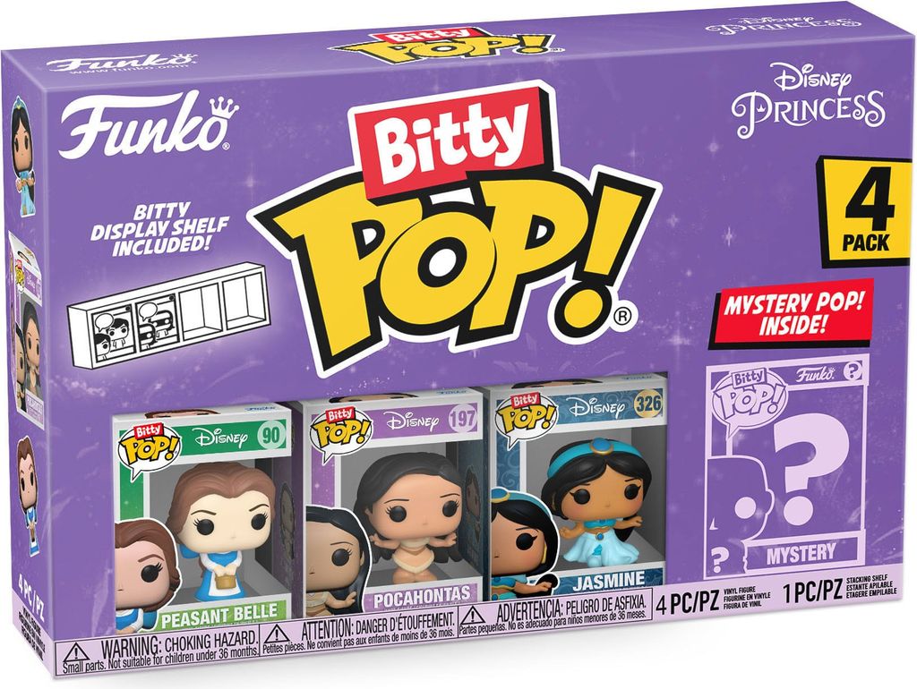 Disney Princess - Belle Pocahontas Jasmine 4er Pack - Bitty Produktbild 