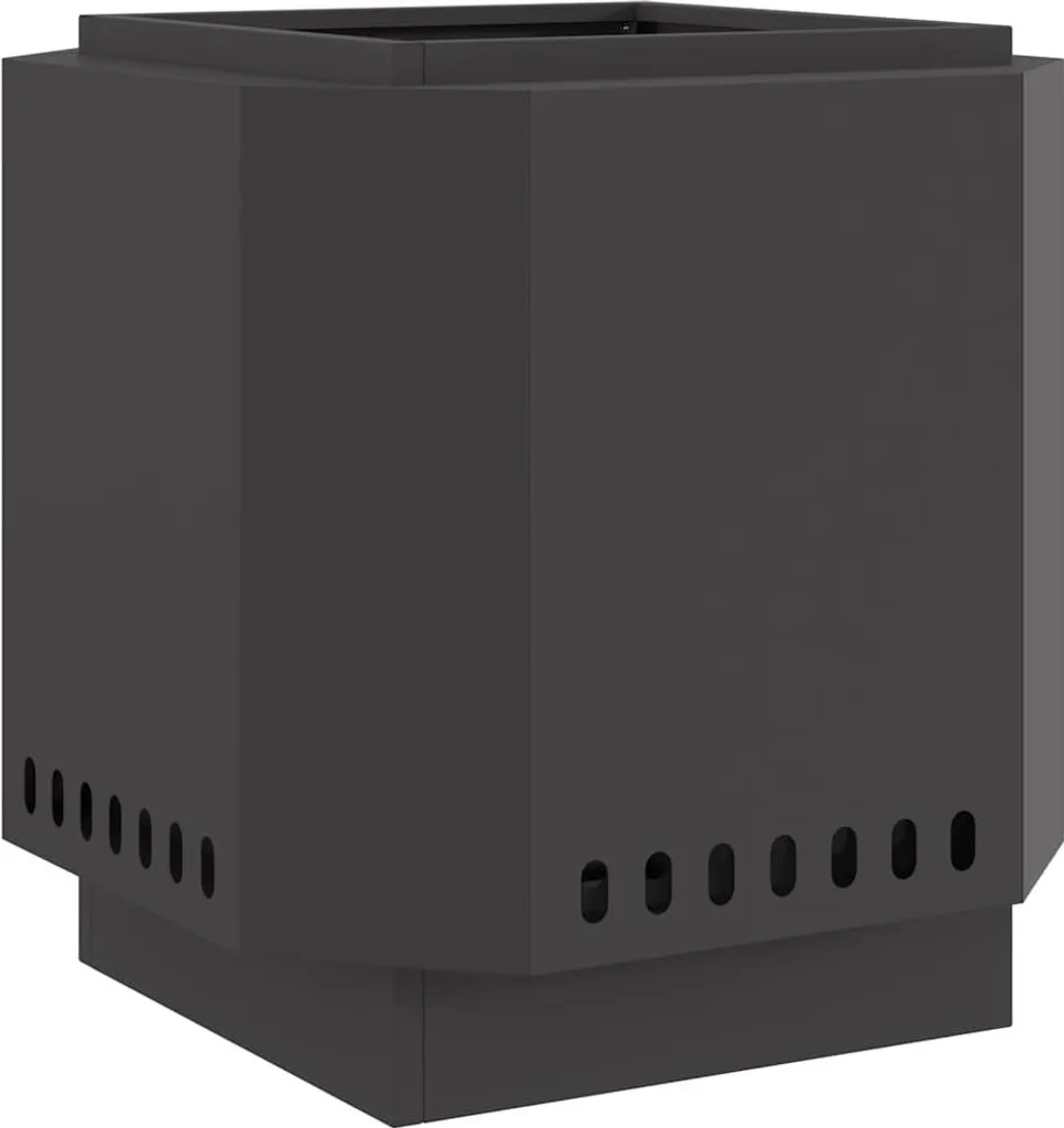 Braciere Professionale Smokeless vidaXL Nero Acciaio 48x48x51cm