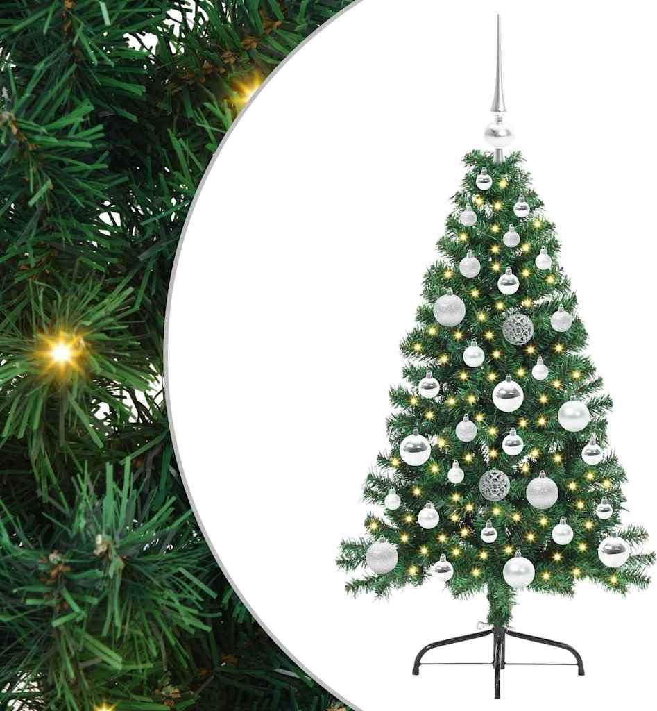 vidaXL Künstlicher vorbeleuchteter Weihnachtsbaum Grün 120 Produktbild 