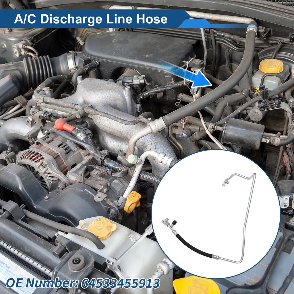 A/C K?ltemittelflüssigkeitsschlauch Für BMW X3 2004-2010 Druckschlauch Klimaanlagenleitung Nr.64533455913 Gummi Eisen