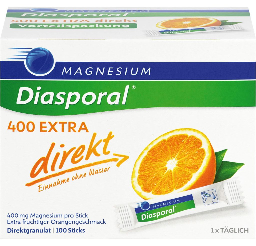 Magnesium-Diasporal 400 extra direct granulat pałeczki, 100 Zdjęcie produktu 