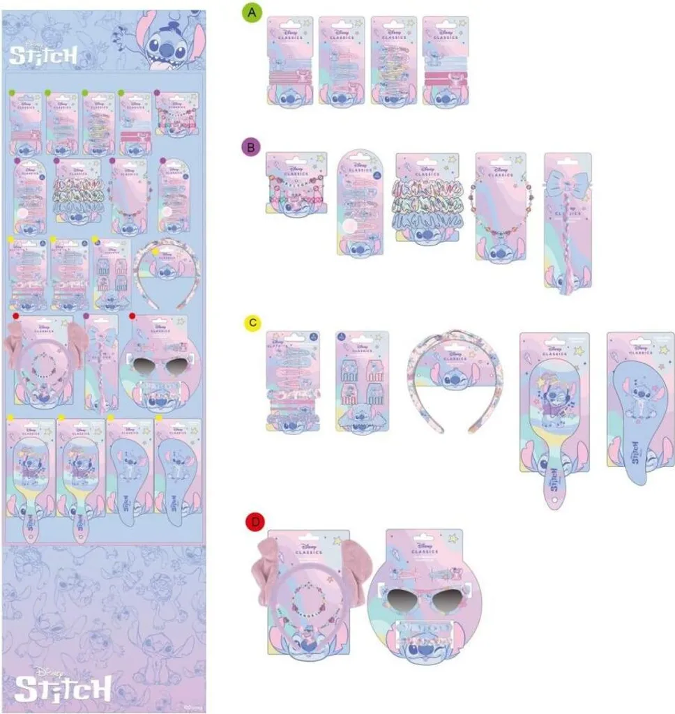 Pinces à cheveux Stitch Bleu - Barrettes Disney Lilo et Stitch Lot de 2