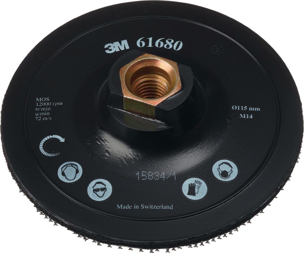 Stützteller DH-AC m.Zentrierung D.115x22mm M14 kletthaftend Scotch Brite