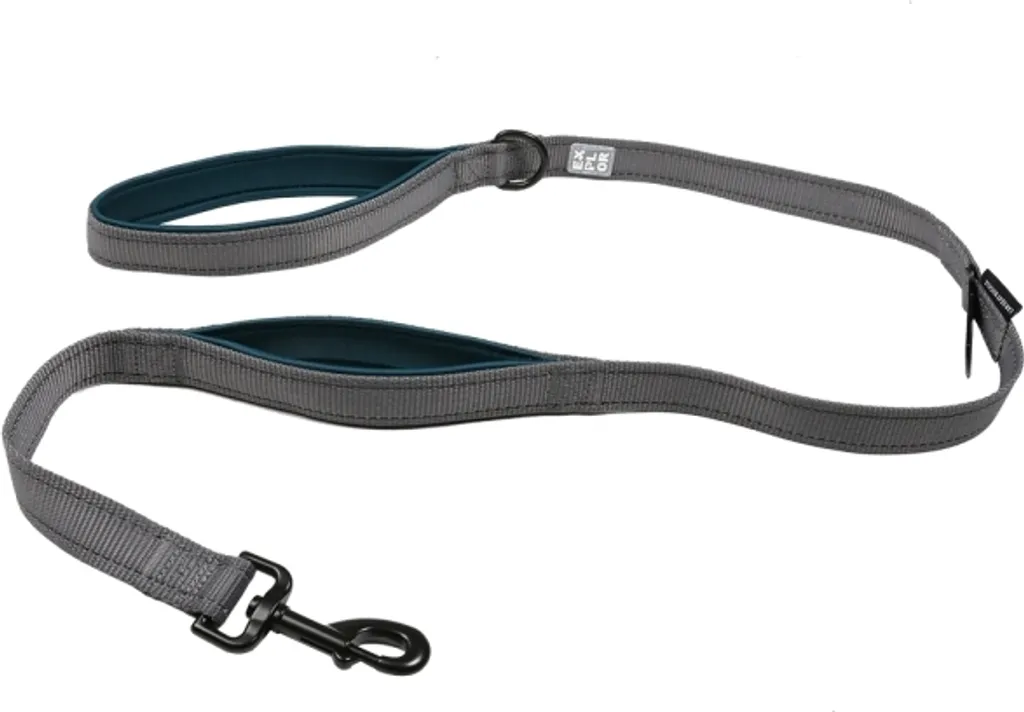 Laisse pour chien robuste Duvoplus EXPLOR bleue 130cm pour la balade