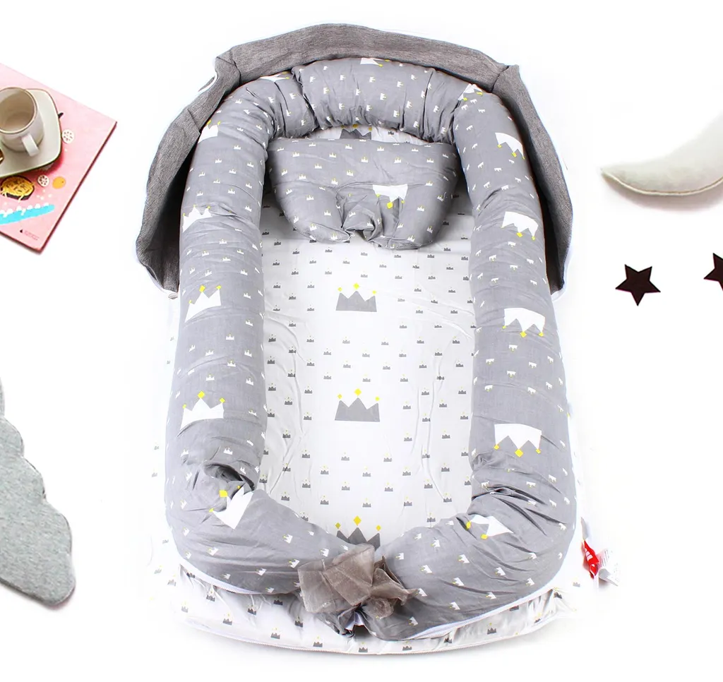 Tapis de sol bébé pour motricité libre gris clair lavable et confortable - 2