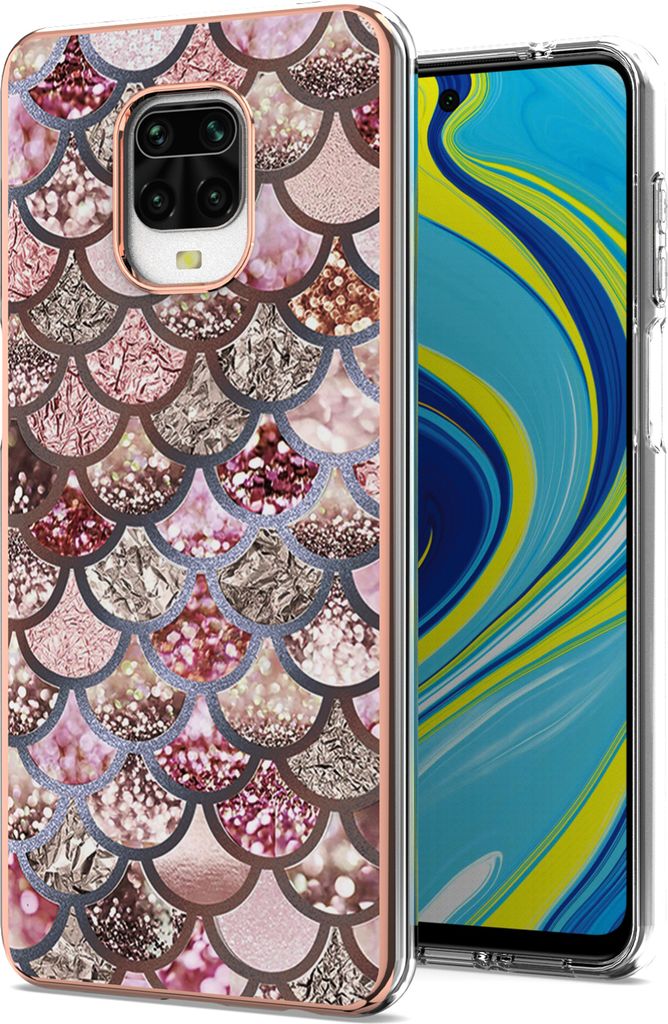 Redmi Note 9 Pro Hülle, Muster Handyhülle Weich TPU Bumper Schutzhülle für Xiaomi Redmi Note 9S / 9 Pro / 9 Pro Max Pink