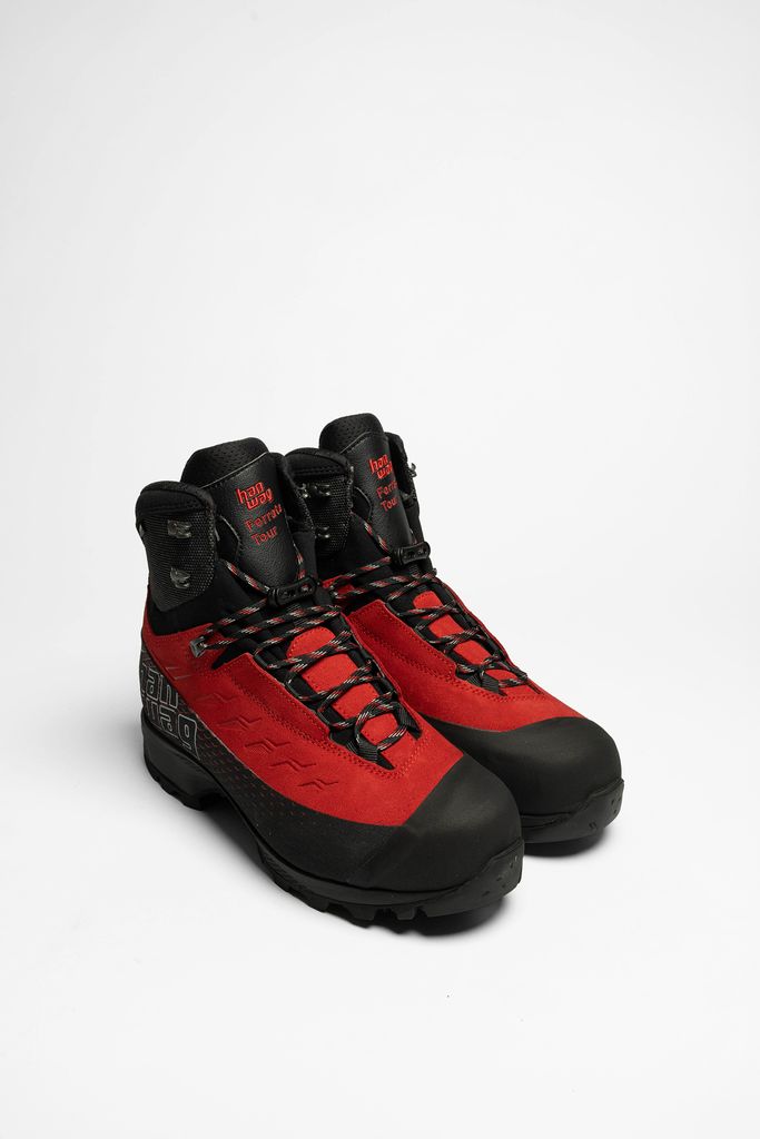 Hanwag Herren Bergstiefel Ferrata Tour GTX Rot Schwarz