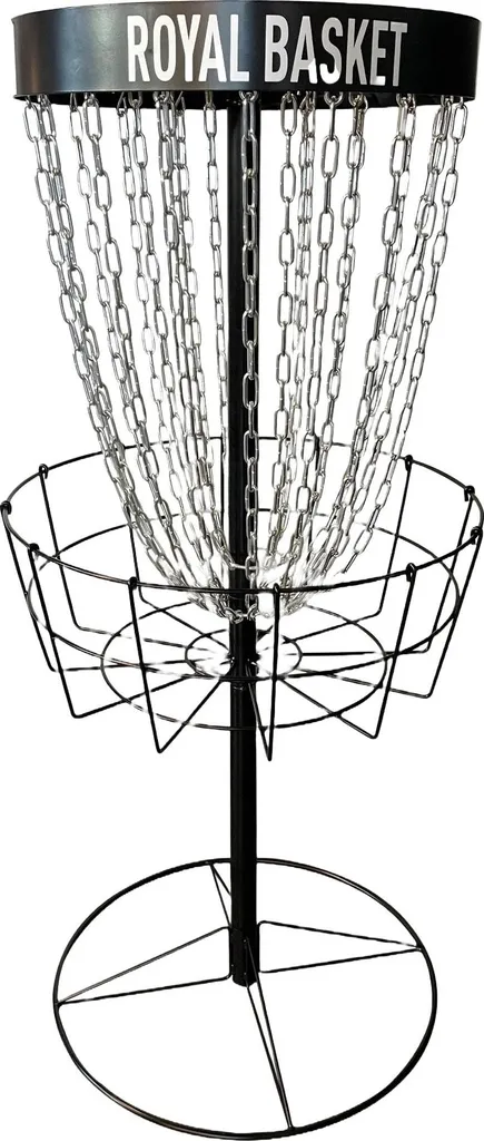 Panier Disc Golf Noir Viking Discs Royal Basket à Chaînes en Acier Renforcé