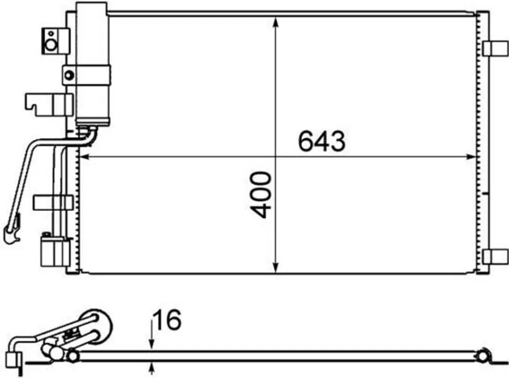 Réparer Fuite de Clim Nissan Qashqai : Condenseur MAHLE AC 607 001S