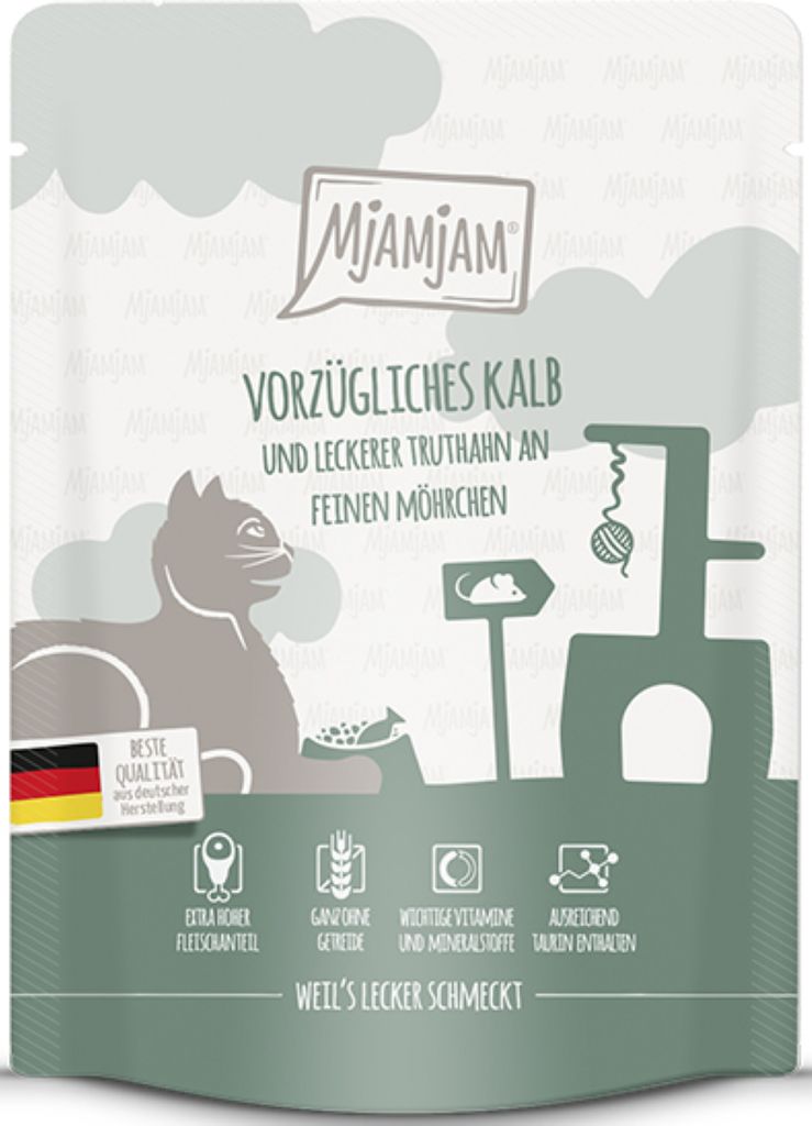 Mjamjam 300gx6 Kalb & Truthahn & Möhrchen