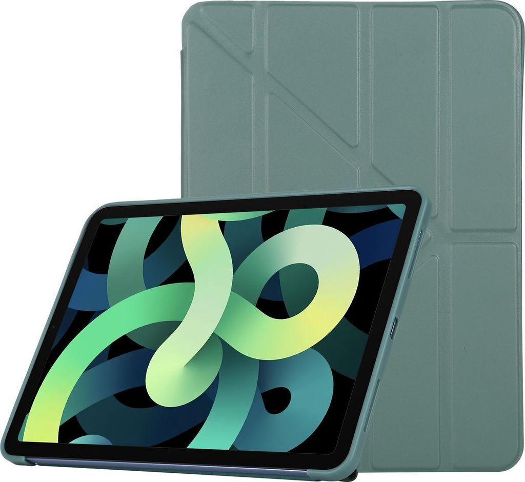 Mobigear Origami iPad Air 5 (2022) Hülle Klapphülle - Grün