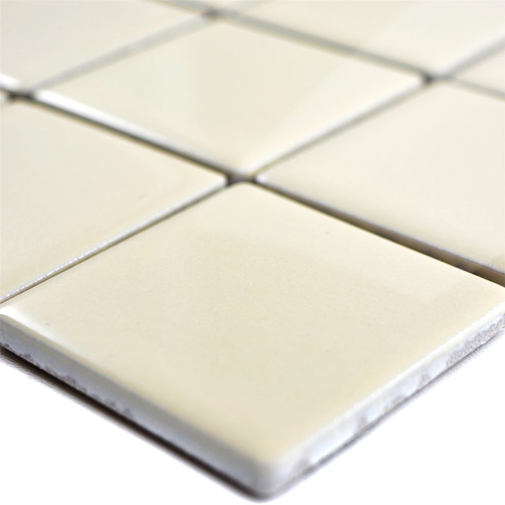 Keramik Mosaikfliesen Adrian Beige Glänzend Quadrat 48 Produktbild 