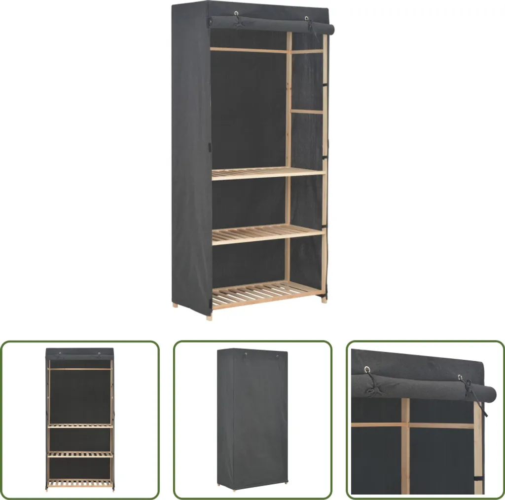 Armadio in Stoffa Grigio The Living Store 79x40x170 cm - Acquista!