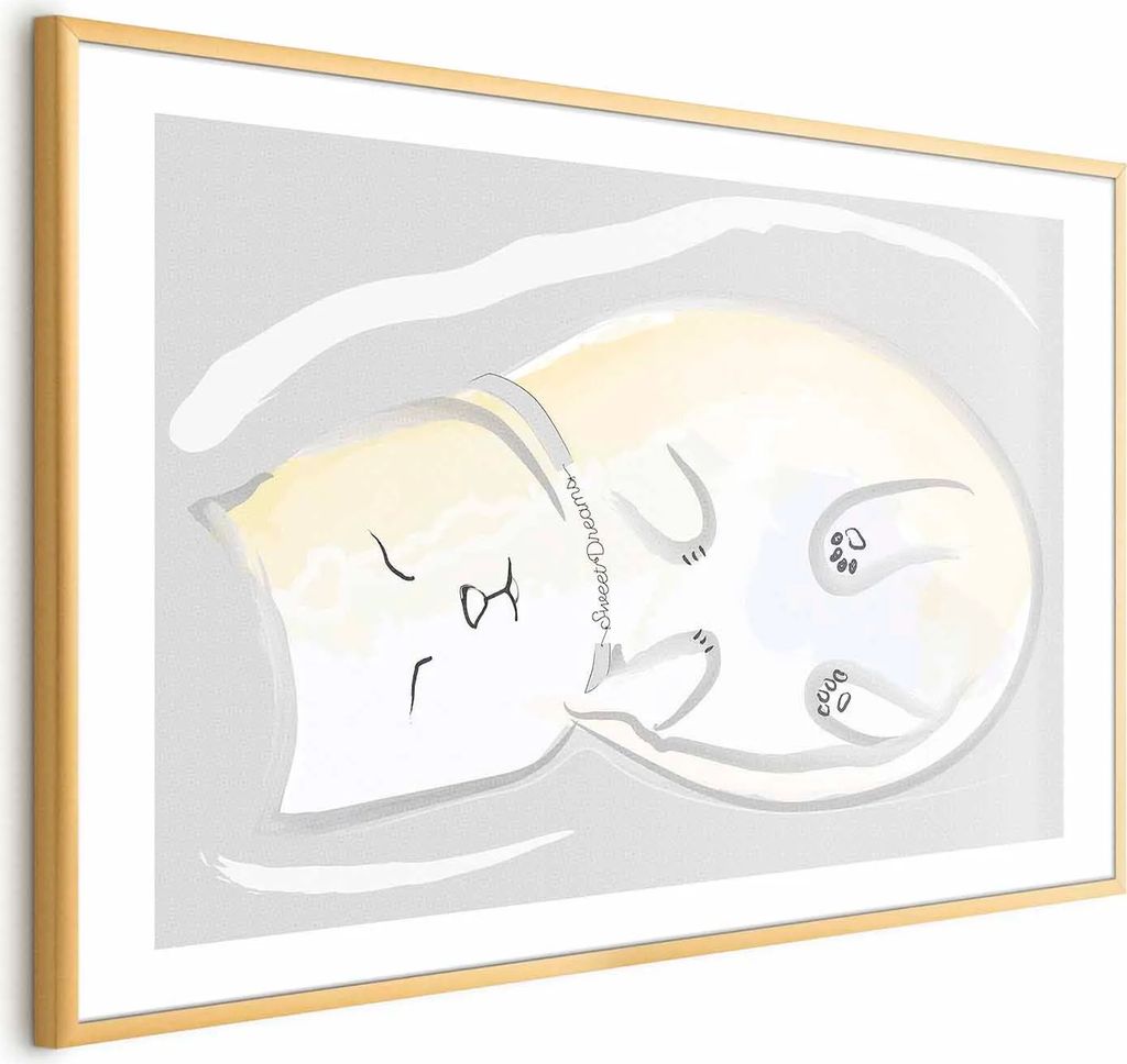Posterpapier Poster - Sleeping Kitten 30x21 cm Für Kinder e-A-0120-ao-a
