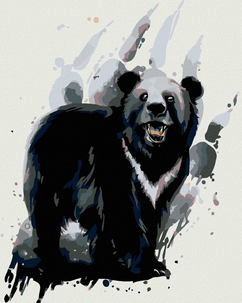 Zuty - Malen nach Zahlen - BÄR BARIBAL, 40x50 cm, ohne Keilrahmen