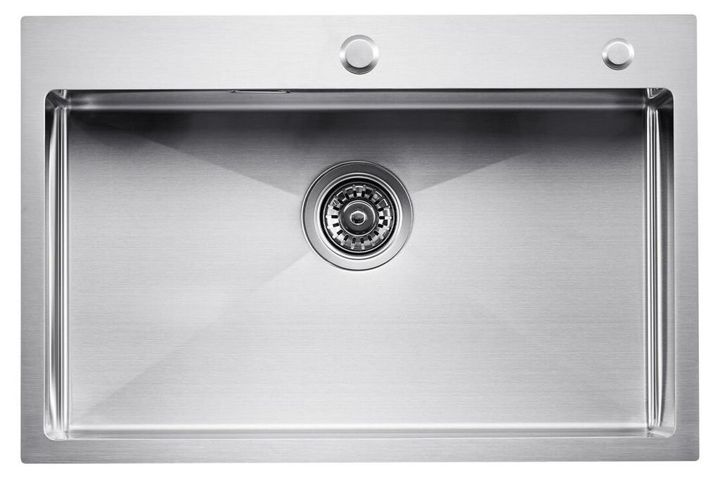 68cm Kitchen Sink Top Mount Single Bowl Drop-In Basin Stainless Steel Bar