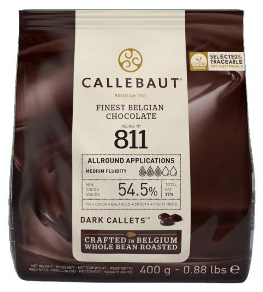 Callebaut 811, tmavá čokoláda v podobě malých kostek, 400 g Obrázek produktu 
