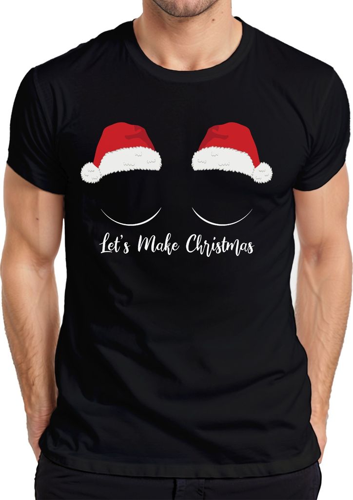 Let's Make Christmas - Weihnachten Weihnachtsgeschenk Christmas Herren T-Shirt, Schwarz, XXL
