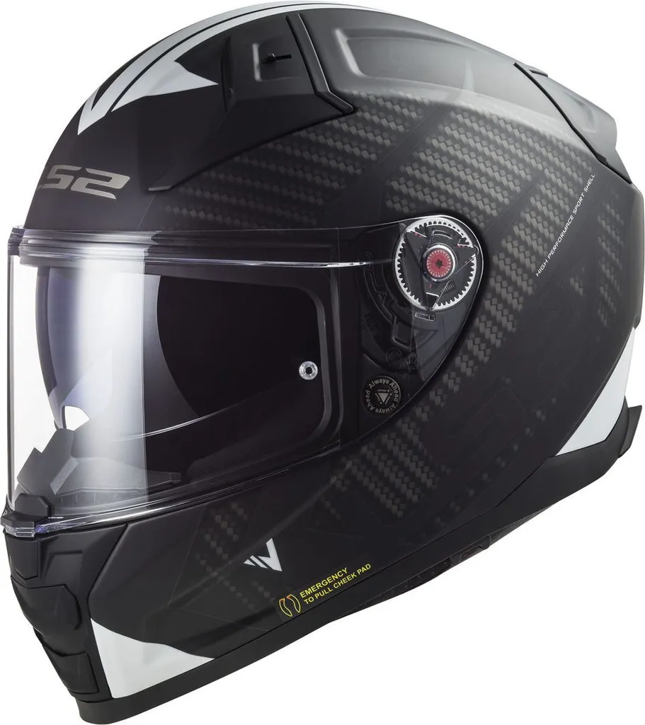 LS2 FF811 VECTOR II Casque intégral en fibres haute résistance noir