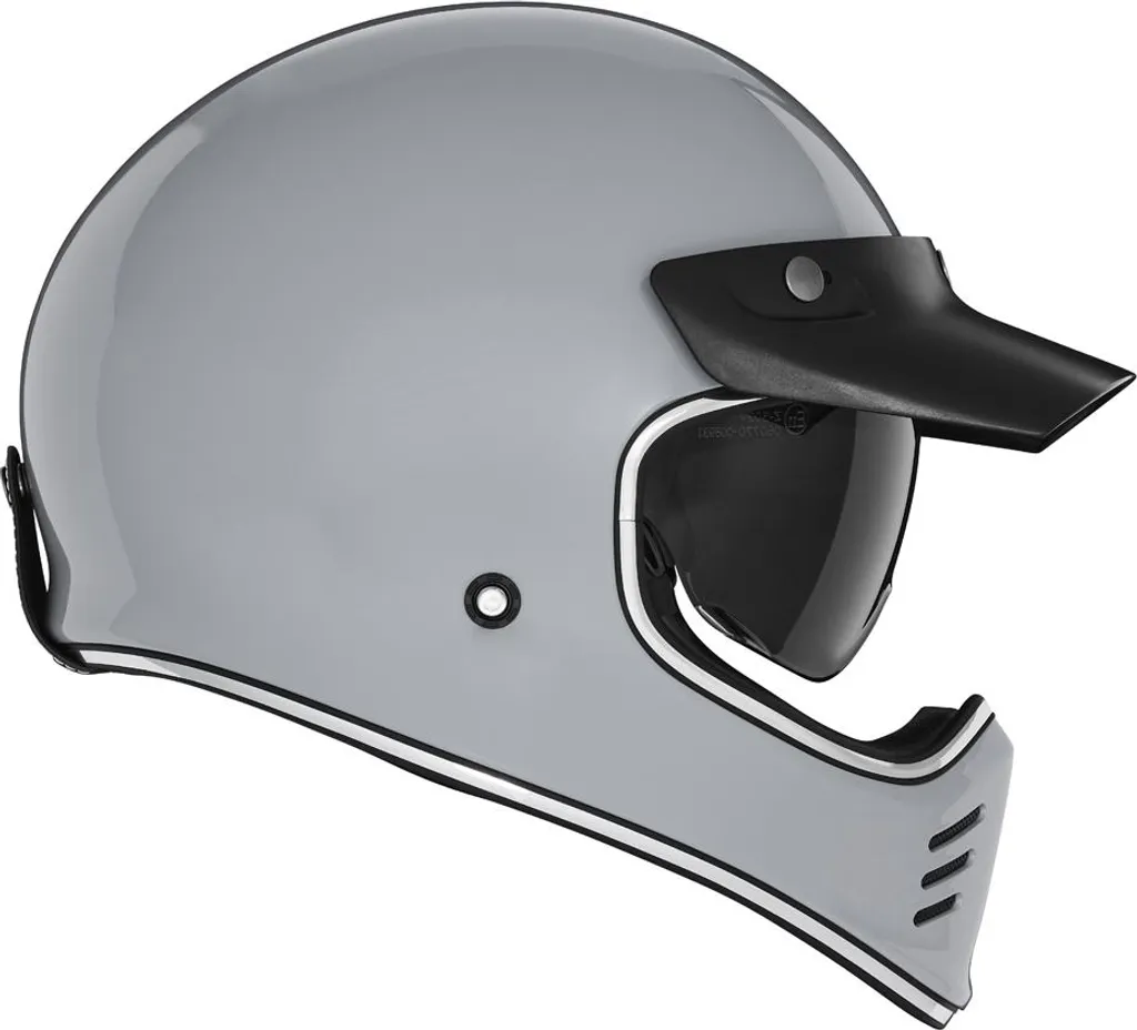 Casque intégral moto NOX Seventy II gris brillant en taille XL pro