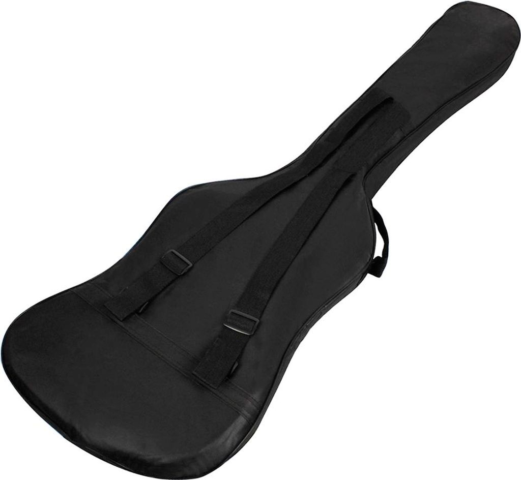 Bass-Rucksack mit Gitarrentasche, 600D Oxford-Tasche mit dickem Schwamm, fr E-Bass, E-Gitarre, Schwarz, wasserabweisend, kompakt, mit verstellbaren...