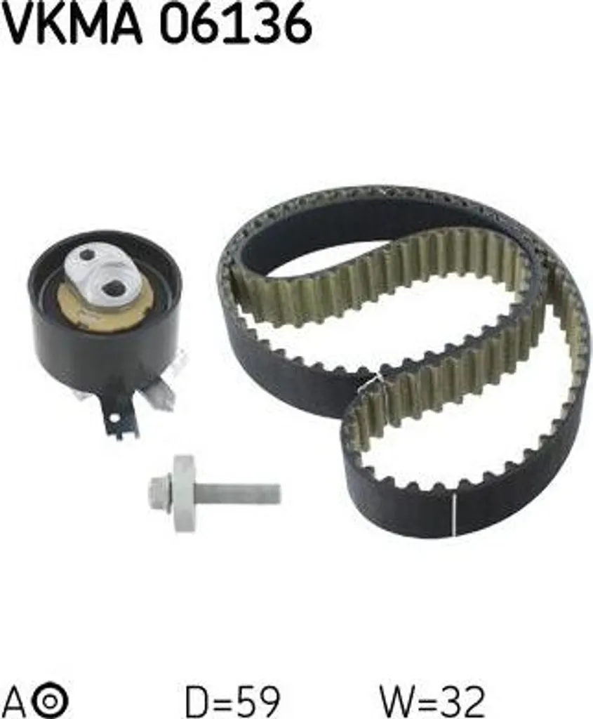 Kit Courroie de Distribution Dentée pour Kangoo Clio et Qashqai SKF