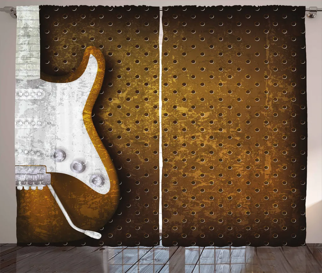 Tenda Camera Letto ABAKUHAUS Grunge Rock - 280x175 cm Bianca