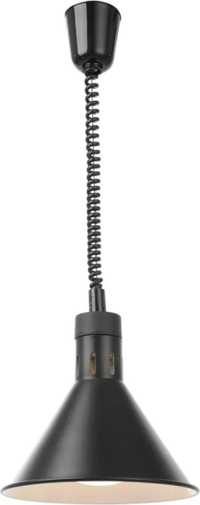 Lampe chauffante infrarouge KBS noire 275mm avec ampoule incluse